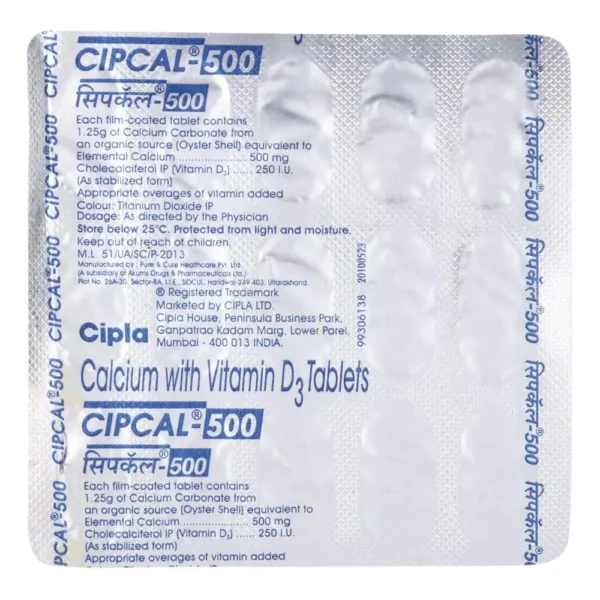 Cipcal 500 Tablet